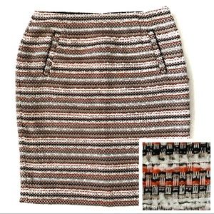 HALOGEN Tweed Lined Woven Pencil Skirt Size 4